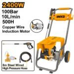 INGCO HPWR30018 2400W 100BAR 10L/MIN مكنة غسيل صناعية Industrial High Pressure Washer For Commercial Use