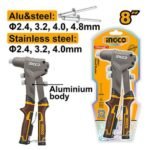 INGCO HR081 8″(2.4-3.2-4.0-4.8)MM بانسة تباشيم صناعية Hand Riveter Industrial