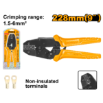 INGCO HRCPL1506 1.5-6mm² 9″ بانسة تكبيس كوسات صناعية NON INSULATED TERMINALS CRIMPING PLIER