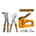 INGCO HRSG0401 3PCS/SET فرد كباس + بانسة تبخيش جلد + بانسة تباشيم Fastening Tools Set