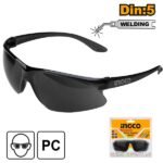 INGCO HSG07 :10 عوينات لحام Dark Shade Safety Goggles