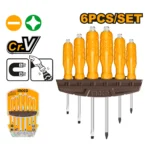 INGCO HSGTDC180601 6PCS طقم مفكات ضرب مسكة عضم طبة طربوش Go-Through Screwdriver Set