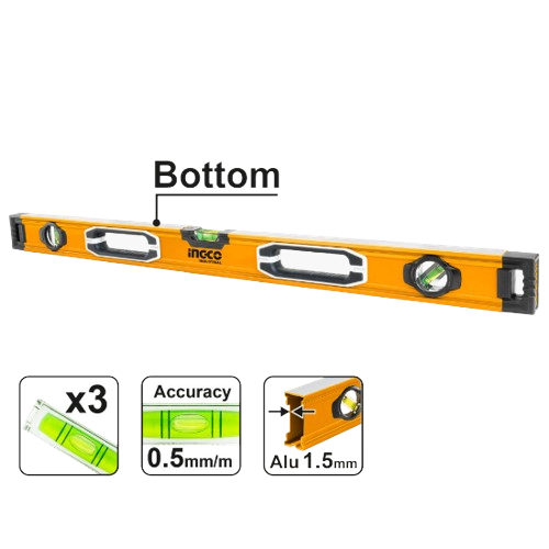 ingco-hsl08-زيبق-المنيوم-صناعي-spirit-level-bar-lebanon.png INGCO HSL08 زيبق المنيوم صناعي Spirit Level Bar - Image 1
