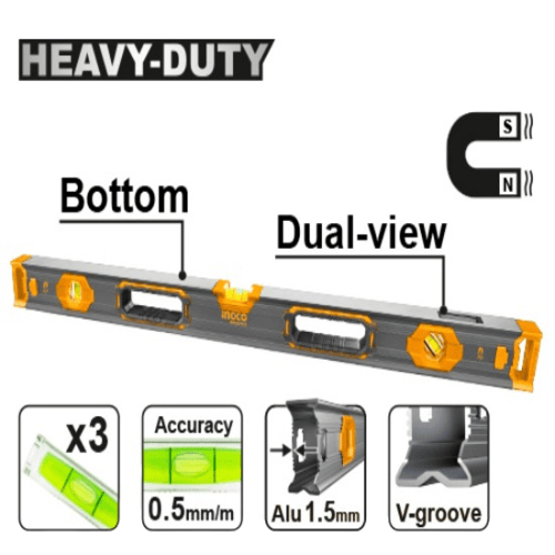ingco-hsl68-زيبق-مغنطيس-مقوى-spirit-level-bar-powerful-magnetic-base-lebanon.png INGCO HSL68 زيبق مغنطيس مقوى Spirit Level Bar Powerful Magnetic Base - Image 1