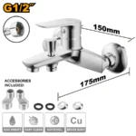 INGCO HSLBM31001 خلاط دوش كروم Industrial Single Lever Bath-Shower Mixer