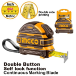 INGCO HSMT08 SELF LOCK متر ملبس كوتشوك Steel Measuring Tape