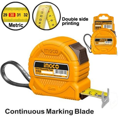 ingco-hsmt39-abs-متر-بلاستك-اصفر-1-ستوب-steel-measuring-tape-measure-lebanon.png INGCO HSMT39 ABS متر بلاستك اصفر 1 ستوب Steel Measuring Tape Measure - Image 1