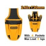 INGCO HTBP04011 5KG جعبة للعدة Tool Holster / Belt Pouch 4 pockets