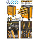 INGCO HTCS271621 162Pcs خزانة مع عدة بدواليب 7 جوارير MECHANICS TOOL CHEST SET