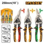 INGCO HTSNK0110 3PCS 10″(250MM) طقم مقصات تول Aviation Snip Set