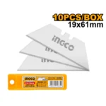 INGCO HUKB61001 10PCS 61X19 MM شفرات تنظيف فدار Spare Blade Utility Knife Blades Set