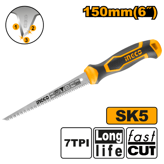 ingco-hwbsw68-150mm6-taiwan-sk5-منشار-جفصين-hacksaw-for-drywall-lebanon.png INGCO HWBSW68 150MM(6″) TAIWAN SK5 منشار جفصين Hacksaw for drywall - Image 1