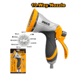INGCO HZATN1101 3/4 ” لانس مياه مع 10 عيارات Metal trigger nozzle