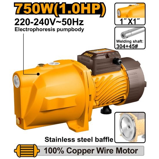 ingco-jp075068-750w-1.0hp-مضخة-مياه-شفاط-اكس-ستانلس-self-priming-jet-pump-water-pump-lebanon.jpeg INGCO JP075068 750W 1.0HP مضخة مياه شفاط اكس ستانلس Self-Priming Jet Pump Water Pump - Image 1