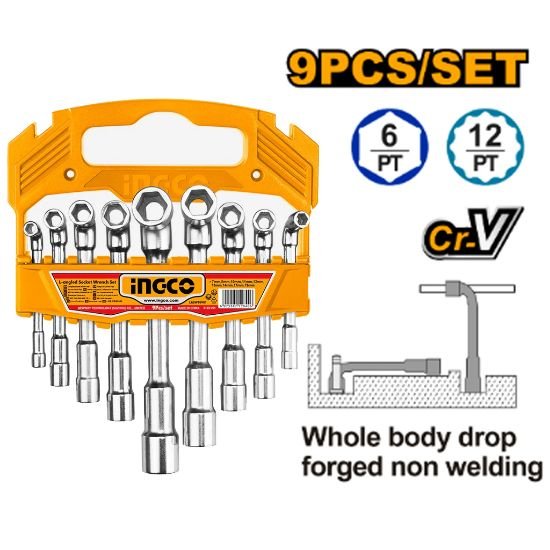ingco-laswt0901-9pcs-7-19mm-طقم-مفتاح-كوع-l-angled-socket-wrench-set-lebanon.jpeg INGCO LASWT0901 9pcs 7-19mm طقم مفتاح كوع L-Angled Socket Wrench Set - Image 1