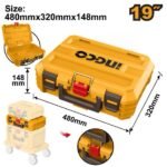 INGCO PBXS102 19″ (480X320X148)MM صندوق عدة قابل للتكديس مقاس STACKABLE TOOL BOX