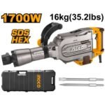 INGCO PDB17008 1700W 16KG SDS HEX كومبرسور تكسير صناعي Demolition Hammer