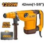 INGCO RH1200428 1200W 42MM ANTI-VIB SDS MAX كومبرسور برم وتكسير Heavy Duty Rotary Hammer Drill withSDS Max