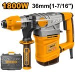 INGCO RH18008 1800W 36MM ANTI-VIB SDS PLUS كومبرسور برم وتكسير Industrial Rotary Hammer