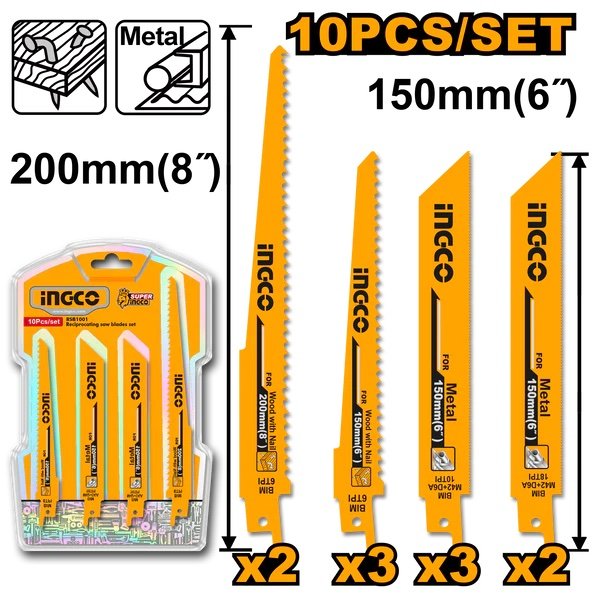 ingco-rsb1001-10pcs-طقم-نسلات-منشار-خشب-وحديد-ترددي-reciprocating-saw-blades-set-lebanon.jpeg INGCO RSB1001 10PCS طقم نسلات منشار خشب وحديد ترددي Reciprocating Saw Blades Set - Image 1