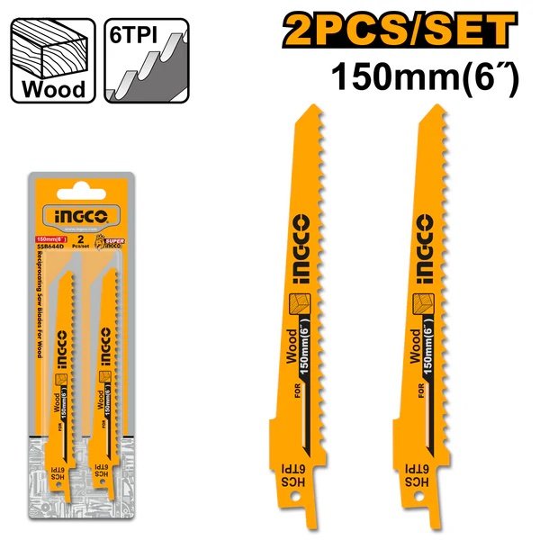 ingco-ssb644d-2pcs-for-rs8001-نسلة-منشار-خشب-ترددي-reciprocating-saw-blade-for-wood-lebanon.jpeg INGCO SSB644D 2PCS FOR RS8001 نسلة منشار خشب ترددي Reciprocating Saw Blade for Wood - Image 1