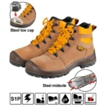 INGCO SSH02S1P حذاء عمال صناعي جلد مع حماية حديد من الاعلى والاسفل SAFETY BOOTS WITH STEEL TOE CAP