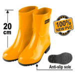 INGCO SSH102L جزمة كوتشوك موديل قصير Short Yellow Rain Boots