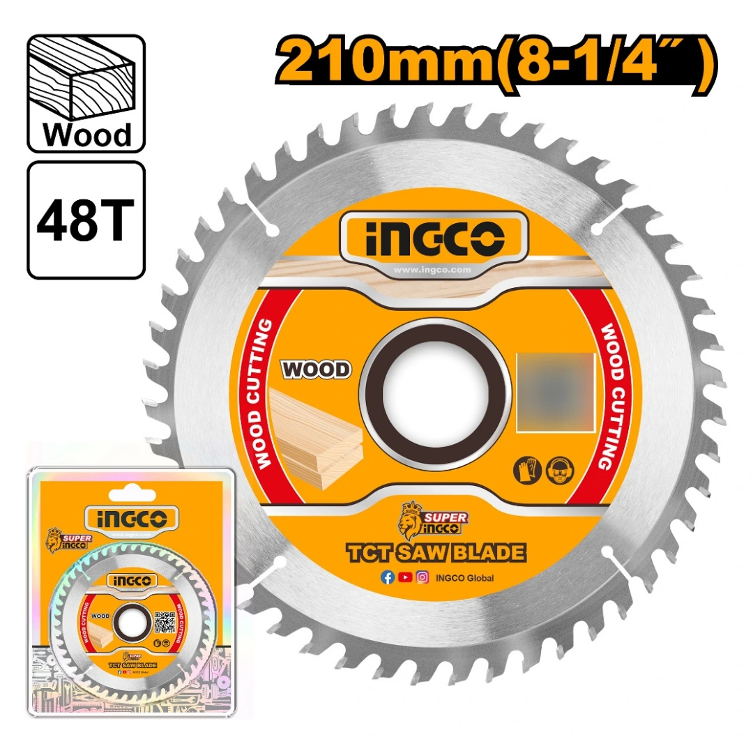 ingco-tsb121022-210mm-48t-for-bms14002-ديسك-قص-خشب-circular-saw-blade-cutter-for-wood-lebanon.webp INGCO TSB121022 210MM 48T FOR BMS14002 ديسك قص خشب Circular Saw Blade Cutter For Wood - Image 1