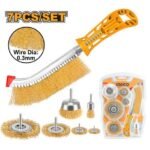 INGCO WB10071 7PCS مجموعة فراش نحاس Wire Brush Set