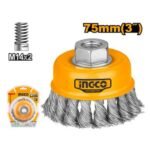 INGCO WB20751 75/M14 فرشاية فنجان بولاد Cup Brush Twisted Wire