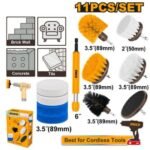 INGCO WCB1101 11PCS طقم فراشي تنظيف مع ممسك للمقدح CLEANING Drill BRUSH SET
