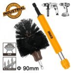 INGCO WCBH0301 2PCS طقم فرشاية مع ممسك اسود Abrasive Bristle Brush With Extension Holder