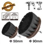 INGCO WCBH1235 2PCS طقم فراشي تنظيف اسود Hard Bristle Brush Cleaning Set