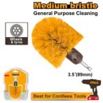 INGCO WCBM1360 3.5″ 360 فرشاية راس برم صفراء MEDIUM BRISTLE DRILL BRUSH
