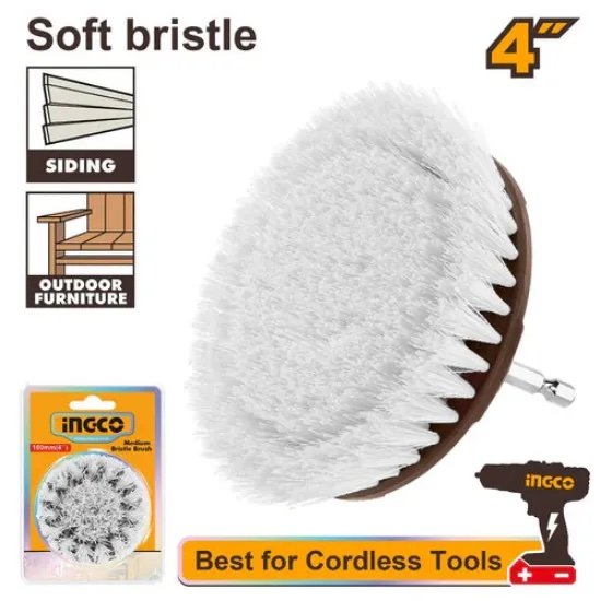 ingco-wcbs1401-4-فرشاية-تنظيف-بيضاء-soft-bristle-drill-brush-lebanon.jpeg INGCO WCBS1401 4″ فرشاية تنظيف بيضاء SOFT BRISTLE DRILL BRUSH - Image 1