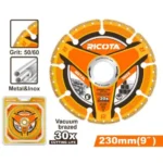 RICOTA RADDC91230 230×22.2mm ديسك قص الماس لقطع المعادن والانابيب الصلبة Diamond Cutting Disc Metal and Solid Pipes Cutting