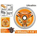 RICOTA RATCT1403 185x20mm TCT 52T 1.2mm ديسك قص للخشب والألومنيوم والمعادن فائقة الرقة Ultra-thin Multi-function TCT Saw Blade Wood, Aluminum, and Metal