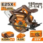 RICOTA RLCS2518511 25V 1Batt 4Ah + Char 185mm BL منشار صدر بطارية Brushless Cordless Circular Saw