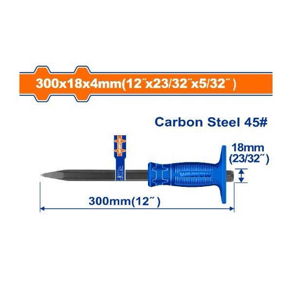 wadfow-wcc1304-4-x18x300mm-شوكة-مع-مرد-concrete-chisel-lebanon.jpeg WADFOW WCC1304 ( 4 x18x300)mm شوكة مع مرد Concrete chisel - Image 1