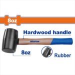 WADFOW WMB7301 220 g/8 oz ( black) مطرقة كوتشوك مسكة خشب Rubber Hammer
