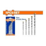 WADFOW WMJ2K01 5 Pcs طقم ريش باطون Masonry Drill Bit Set