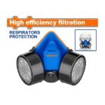WADFOW WRJ2502 كمامة دوبل فلتر للمواد الكيميائية Respirator(Including two cartridges) Half Mask