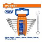 WADFOW WSP1208 8 Pcs (6,8,10,13,14,15,17,19)mm طقم شق مسنن Combination spanner set